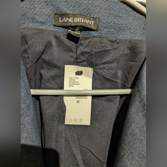 Lane Bryant clip closure blazer blue size 22 - Picture 2 of 3